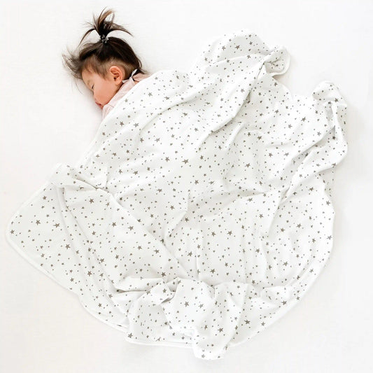 Toddler Blanket, 4 Season® Merino Wool & Organic Cotton, 52.5" x 40", Star White