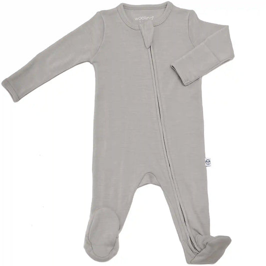 Imperfect Footie Pajamas, Merino Wool, Dove