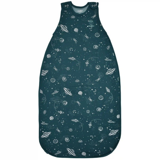 4 Season® Ultimate Baby Sleep Bag, Merino Wool & Organic Cotton, Space - GLOW IN THE DARK