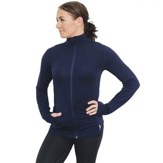 Women's Merino Natural Fleece Full-Zip Jacket, Cosmic Blue